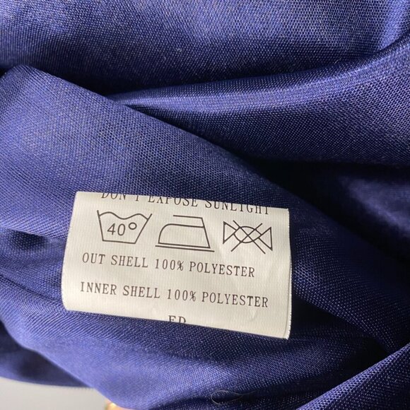 Revelry Skye Double Slit Navy Blue Velvet Formal Maxi Dress Size 6 - Picture 8 of 8